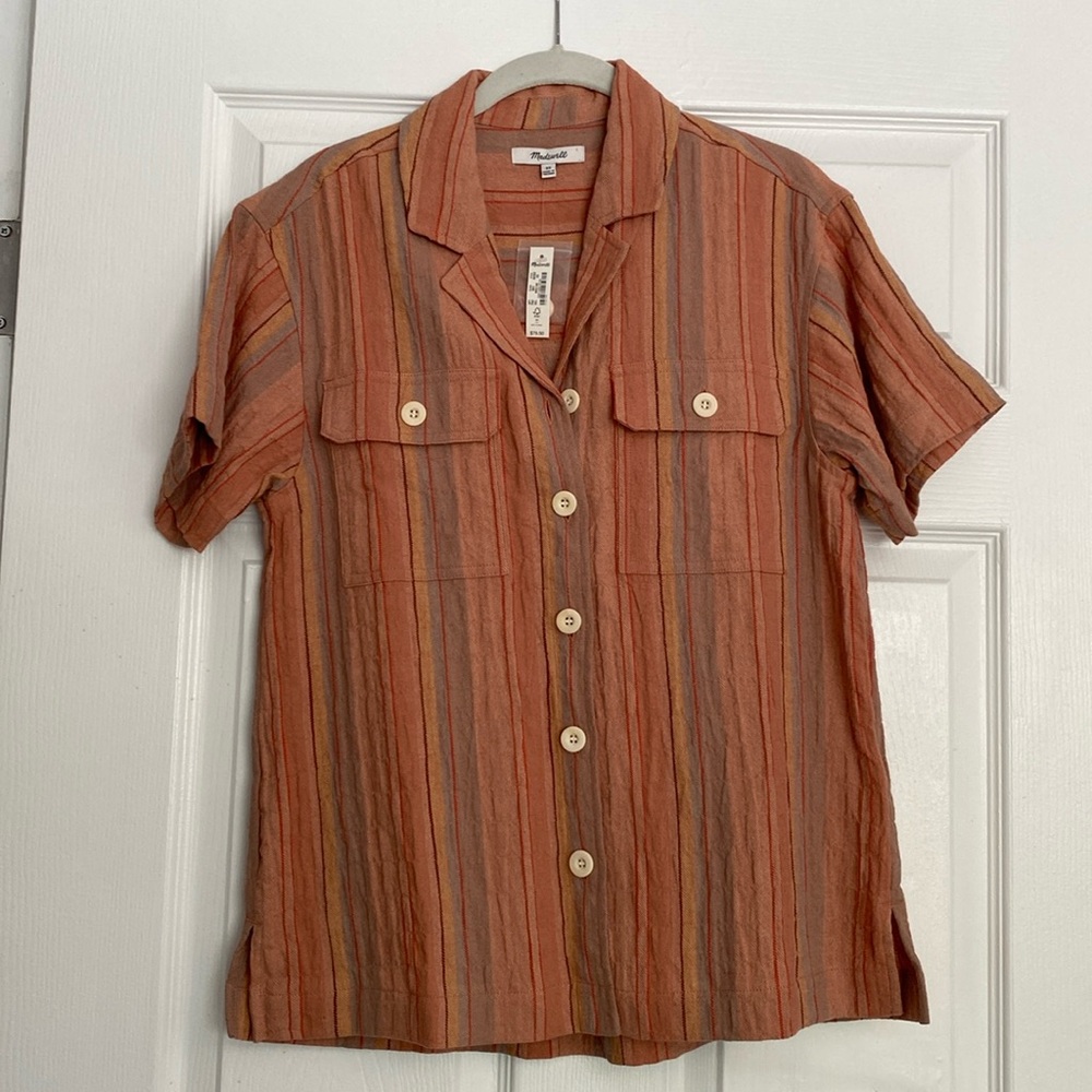 NWT Madewell Linen & Cotton Camp shirt